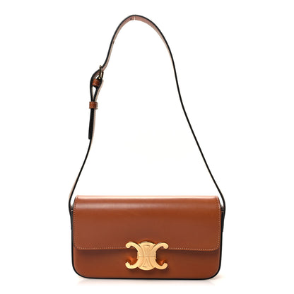Celine Natural Calfskin Triomphe Shoulder Bag Tan 1 of 12