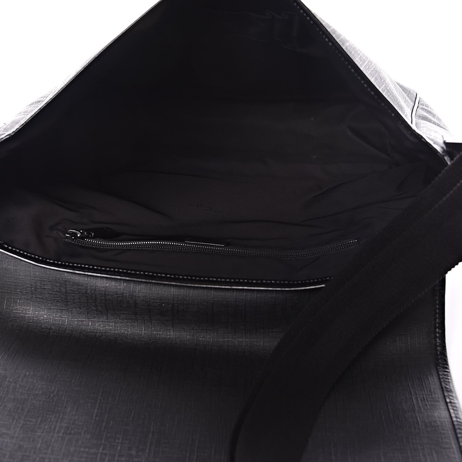 Gucci Coated Canvas Interlocking G Large Flap Messenger Bag Black 5 of 13