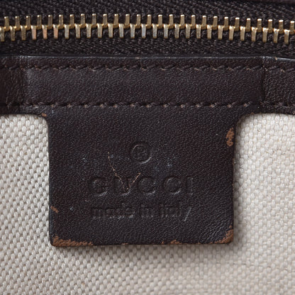 Gucci Monogram Vintage Web Medium Half Moon Hobo Dark Brown 6 of 8