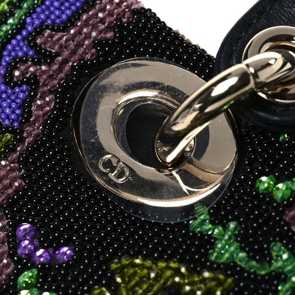 Christian Dior Lambskin Sequin Bead India Embroidered Lady D-Joy Black Multicolor 12 of 12