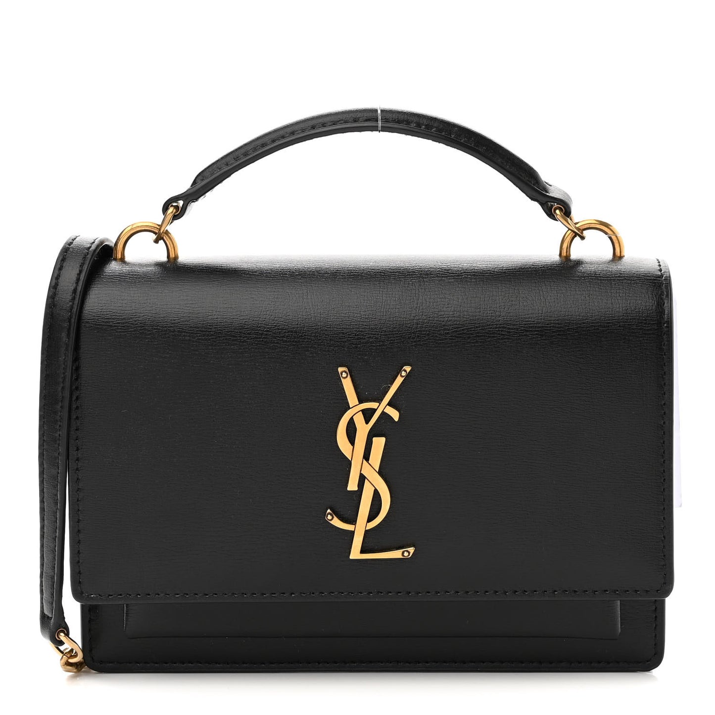 Calfskin Monogram Sunset Chain Wallet Black