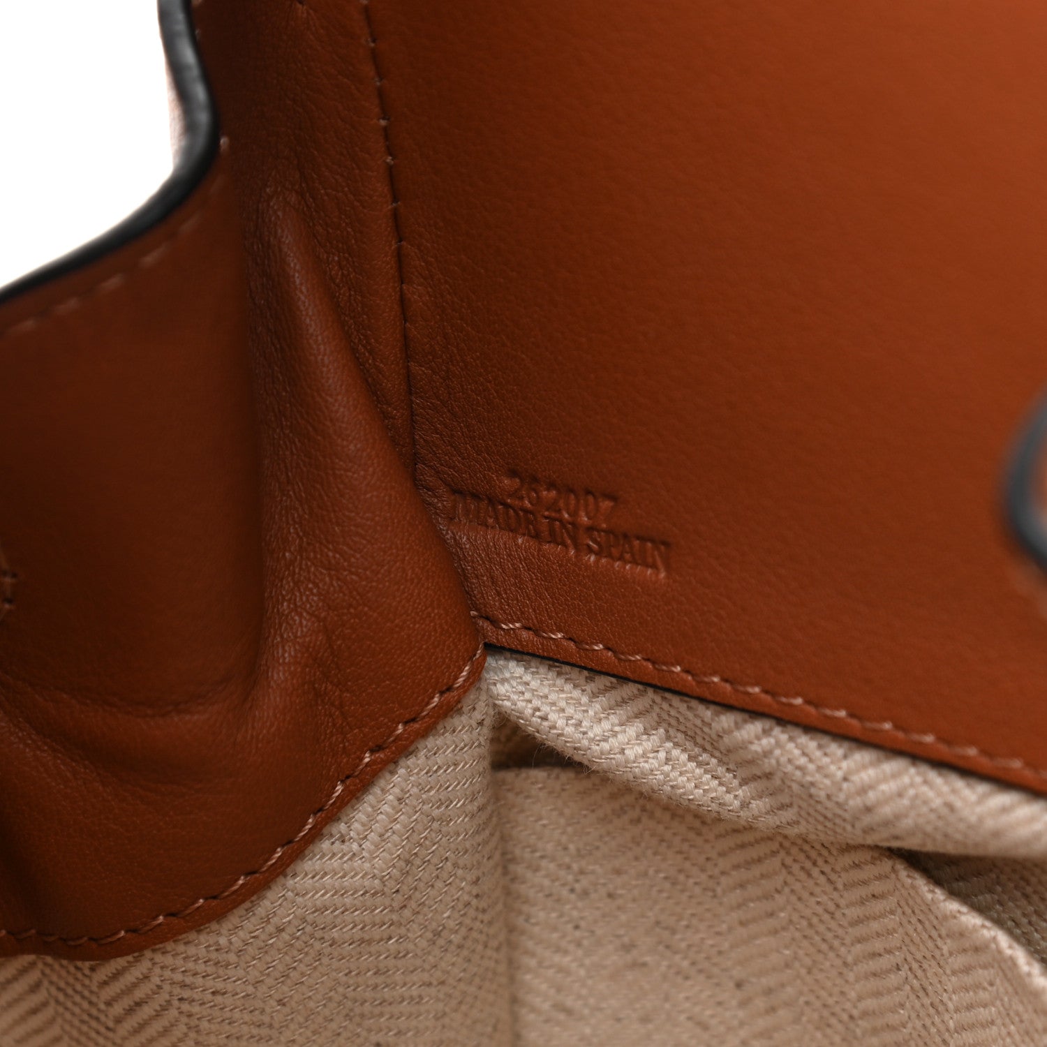 Loewe Calfskin Embroidered Floral Mini Hammock Shoulder Bag Tan White 7 of 10