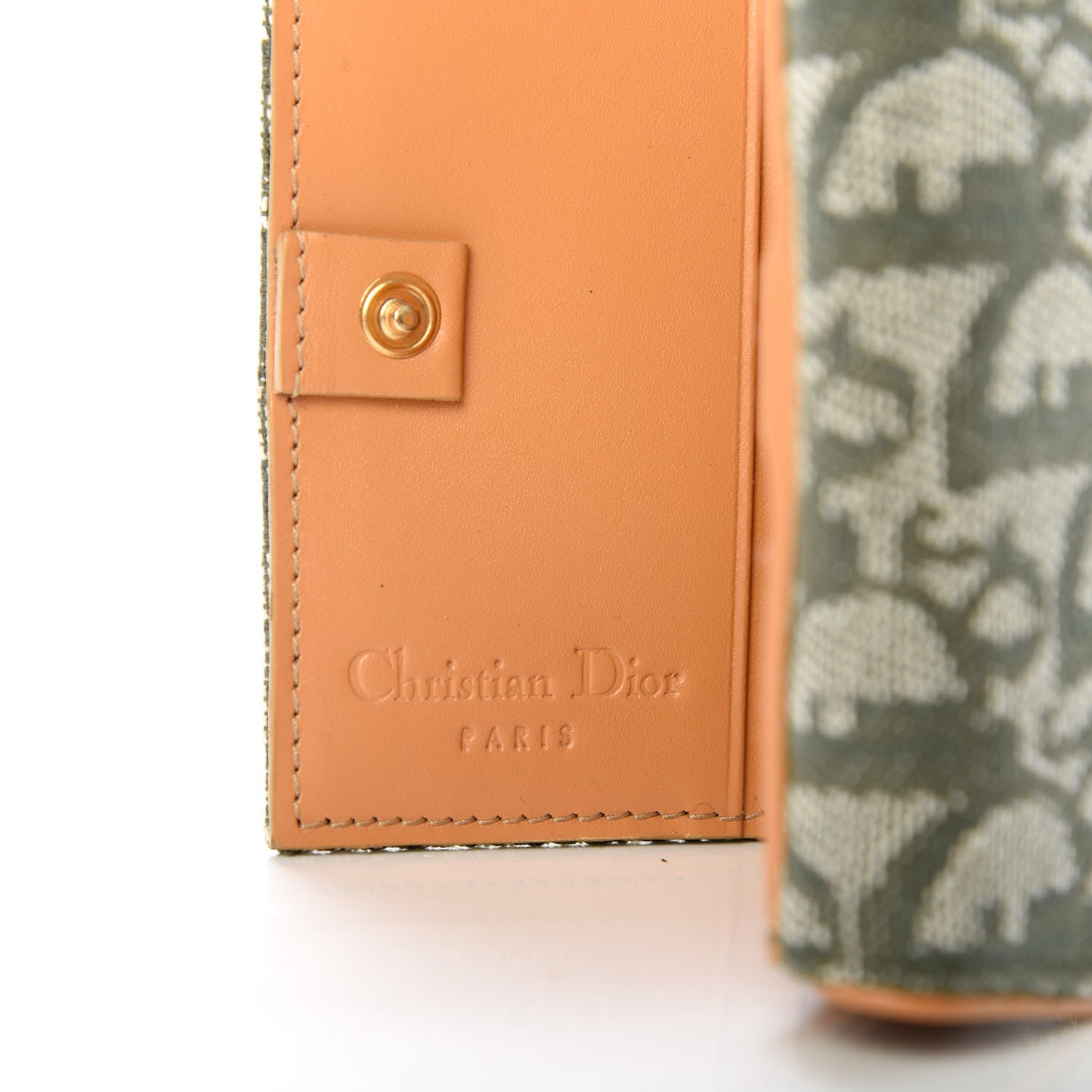 Christian Dior Monogram Compact Saddle Wallet Green 6 of 7