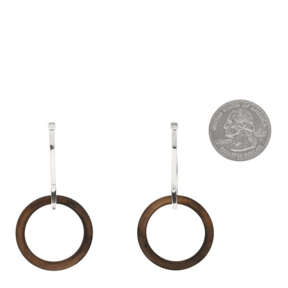 Hermes Sterling Silver Buffalo Horn Earrings 2 of 4
