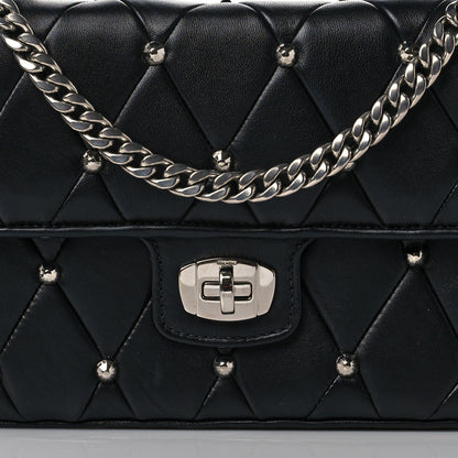 Miu Miu Pattina Nappa Crystal Studded Flap Bag Black 7 of 11