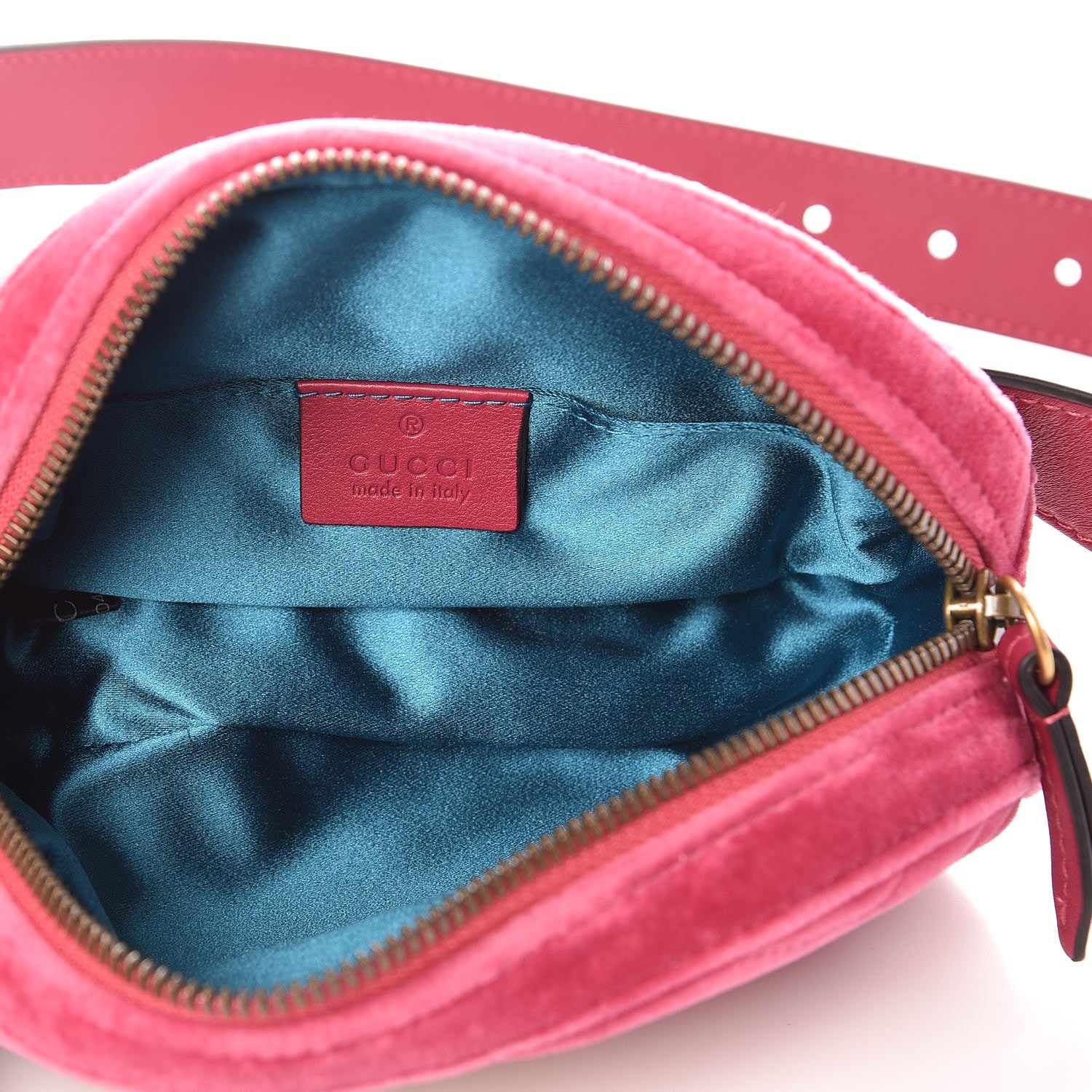 Gucci Velvet Matelasse GG Marmont Belt Bag 75 30 Light Raspberry Rose 6 of 12