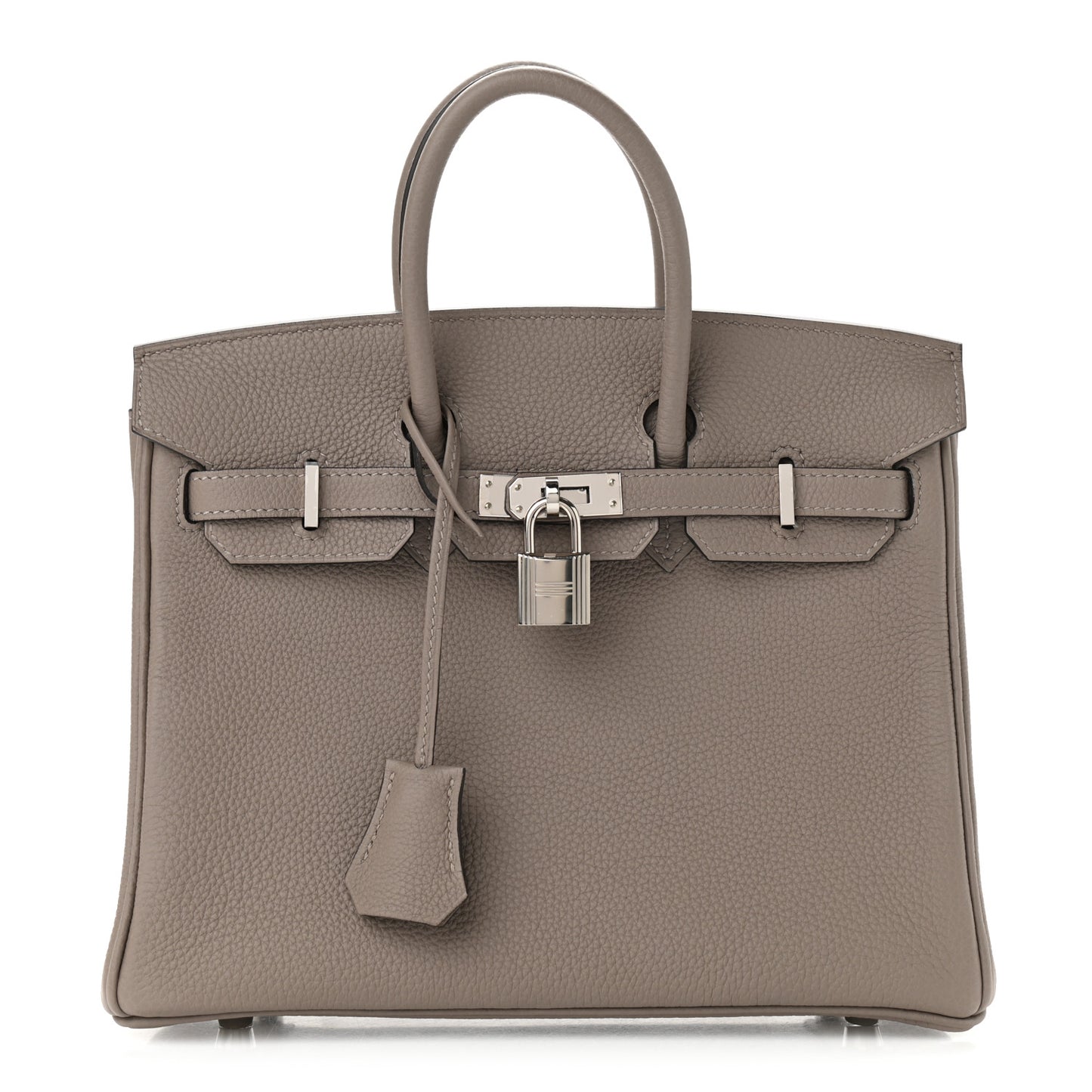 Togo Horseshoe Birkin 25 Gris Asphalte