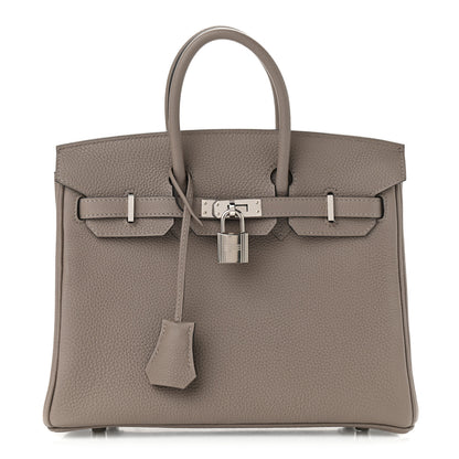 Hermes Togo Horseshoe Birkin 25 Gris Asphalte 1 of 11