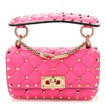 Valentino Garavani Calfskin Mini Rockstud Spike Shoulder Bag Azalea 1 of 9