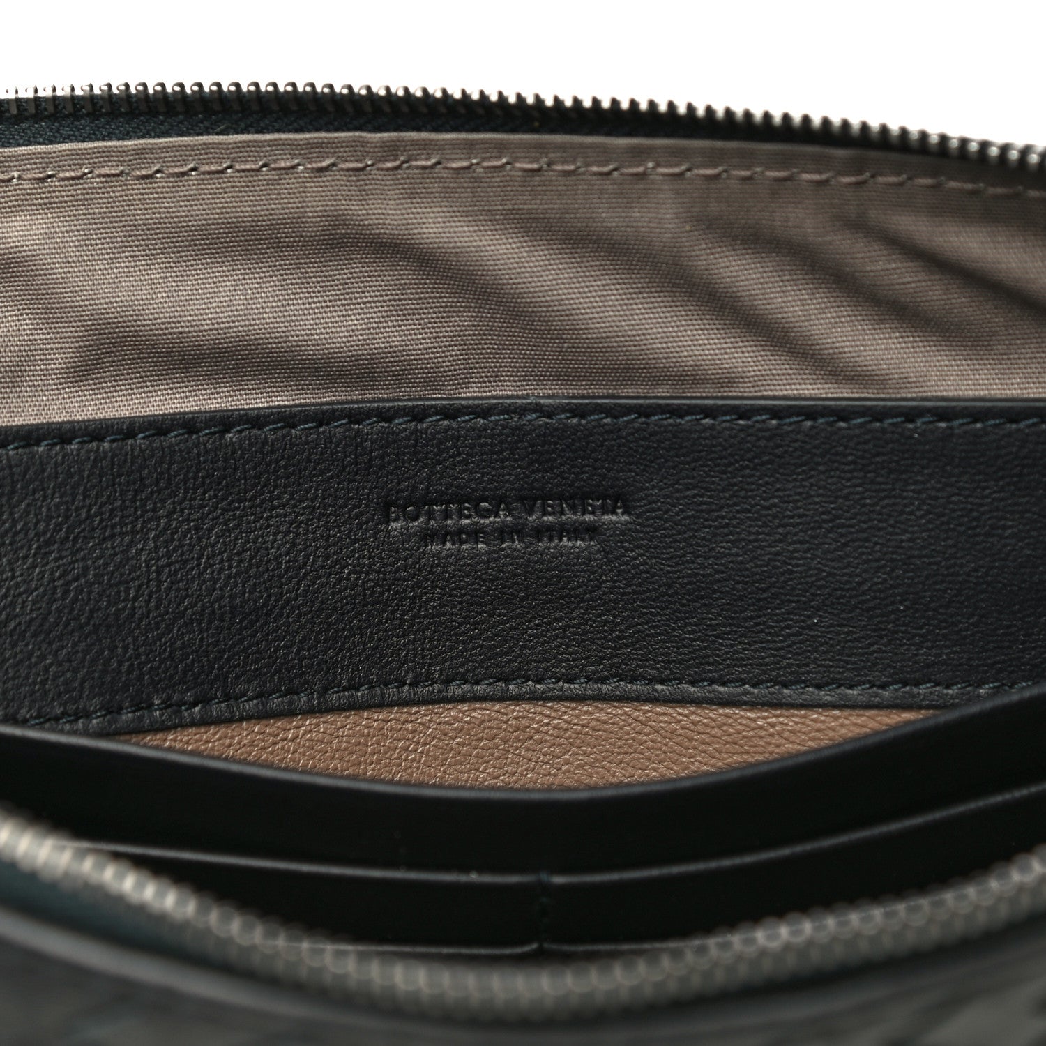 Bottega Veneta Nappa Intrecciato Large Flat Zip Biletto Pouch Black 6 of 13