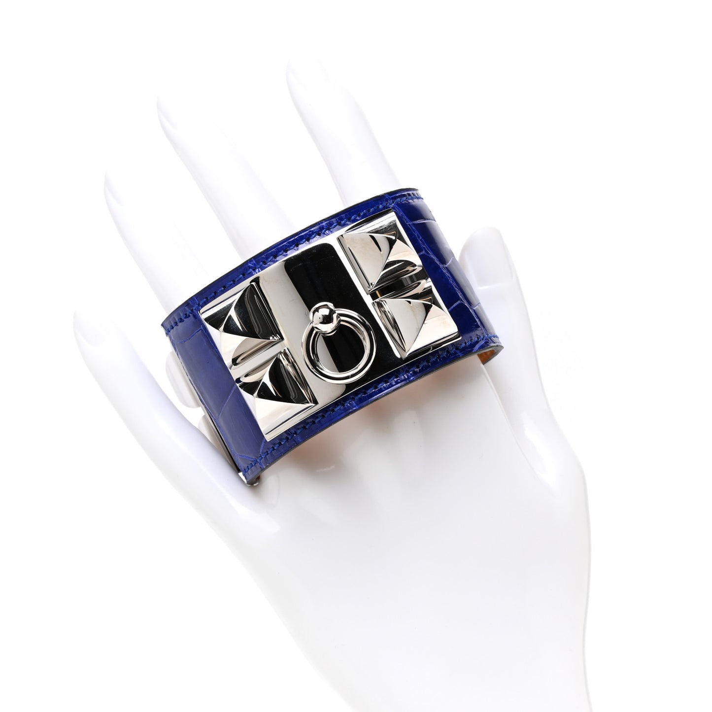 Shiny Alligator Collier De Chien CDC Bracelet S Bleu Electrique