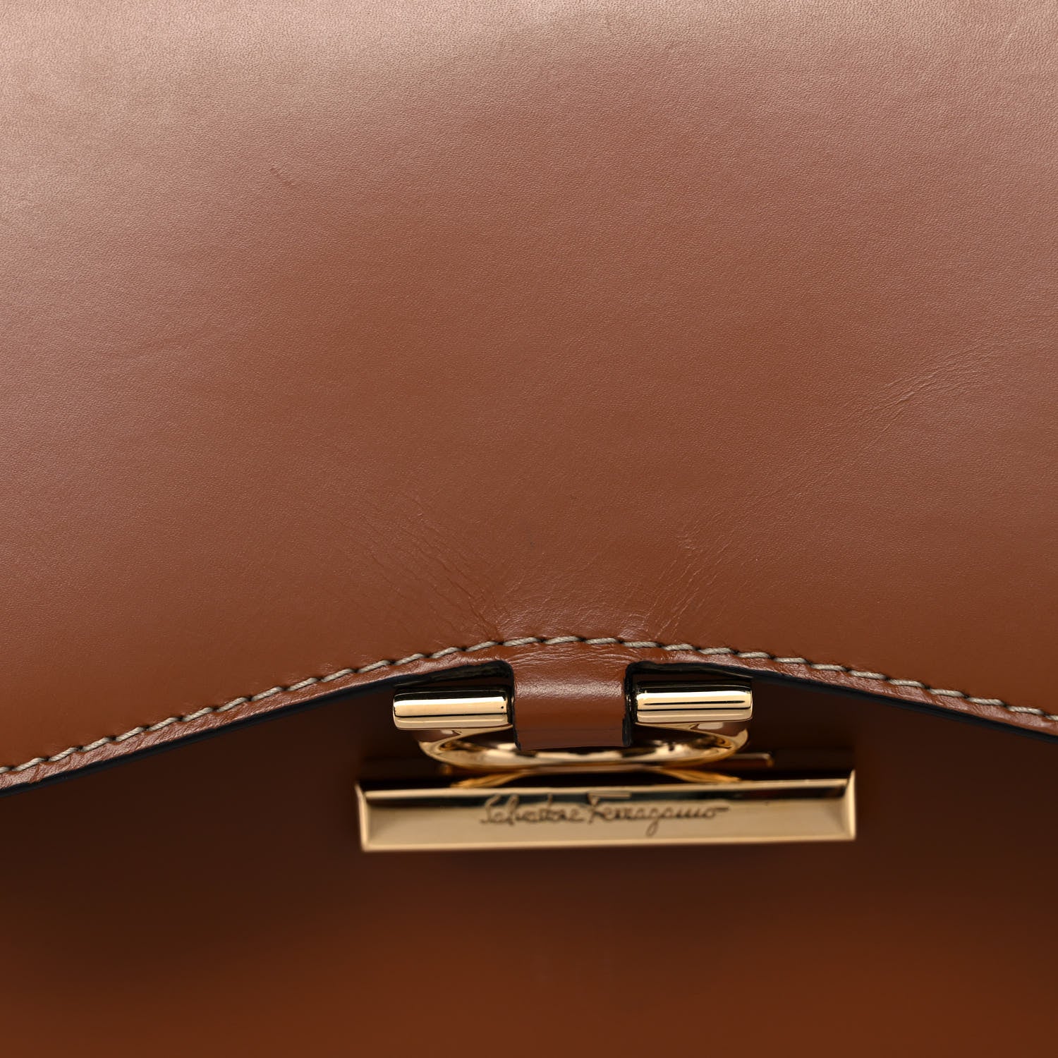 Salvatore Ferragamo Calfskin Joanne Crossbody Sella 9 of 10