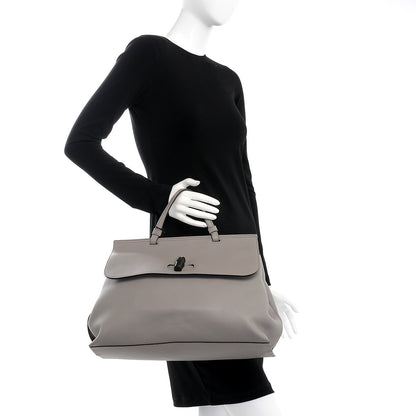 Gucci Cellarius Calfskin Large Bamboo Daily Top Handle Bag Storm Grey 3 of 9