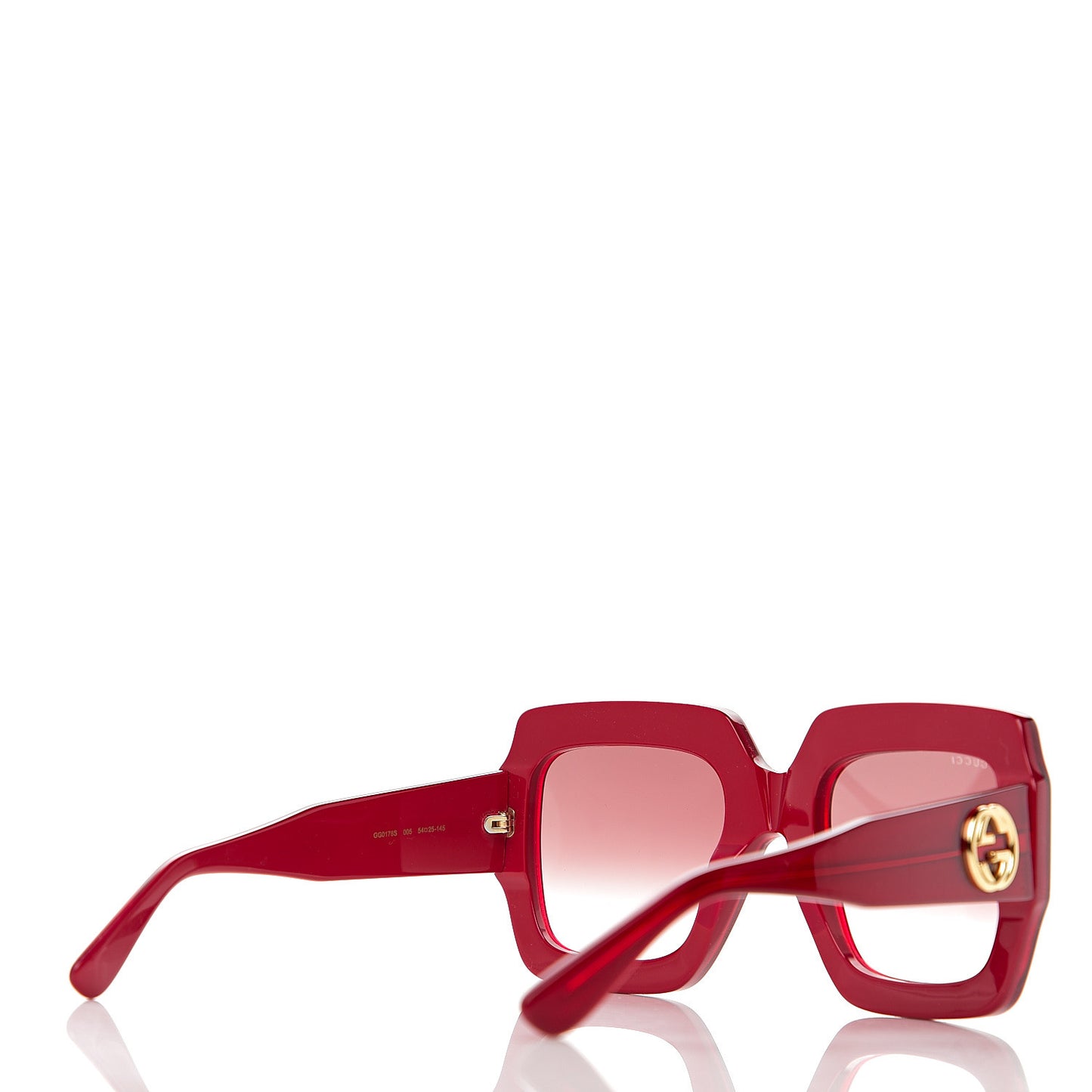 Square Web Frame GG0178S Sunglasses Red
