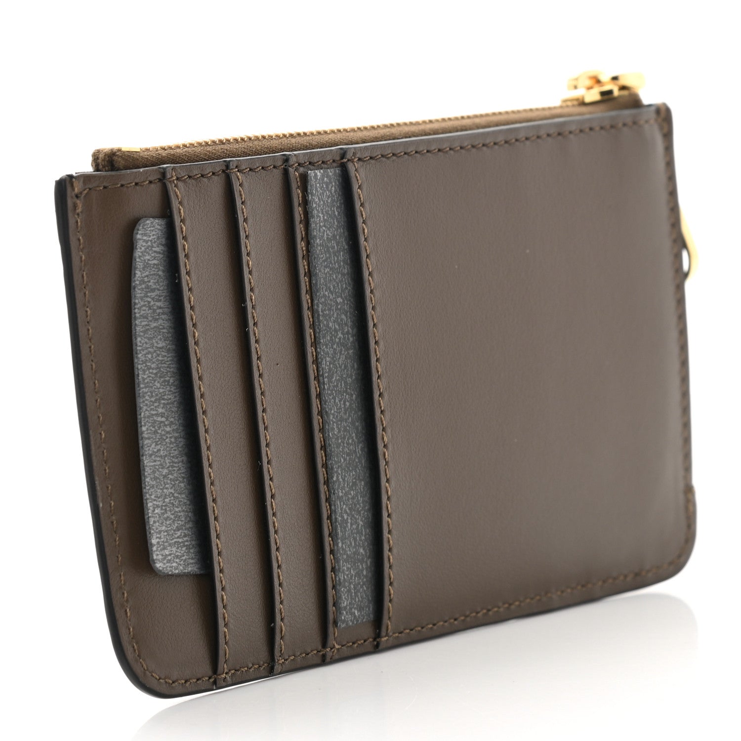 Fendi Vitello Soft F is Fendi Bi-Color FF 1974 Embossed Key Case Pouch Maya Black 3 of 8