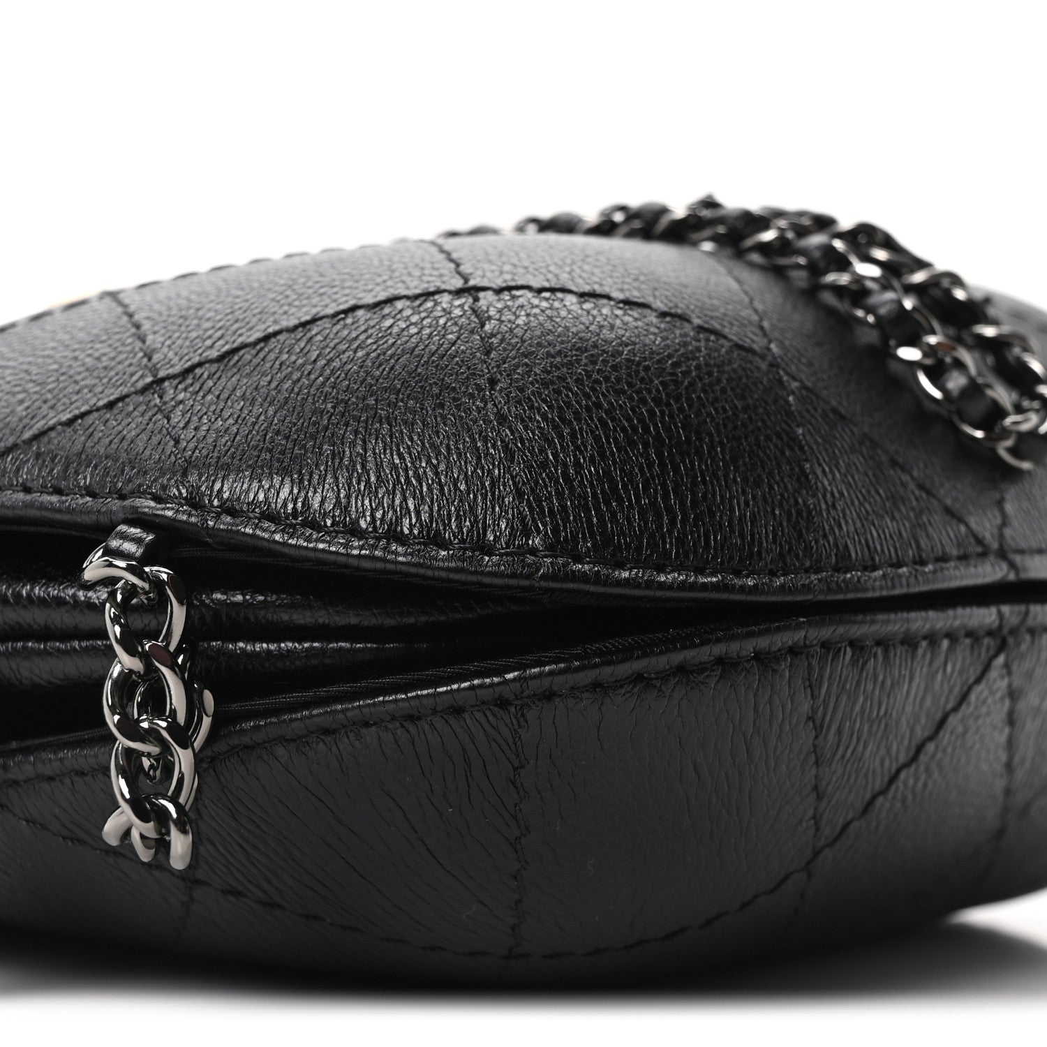 Chanel Aged Calfskin Quilted Small Gabrielle Bucket Black 9 of 10