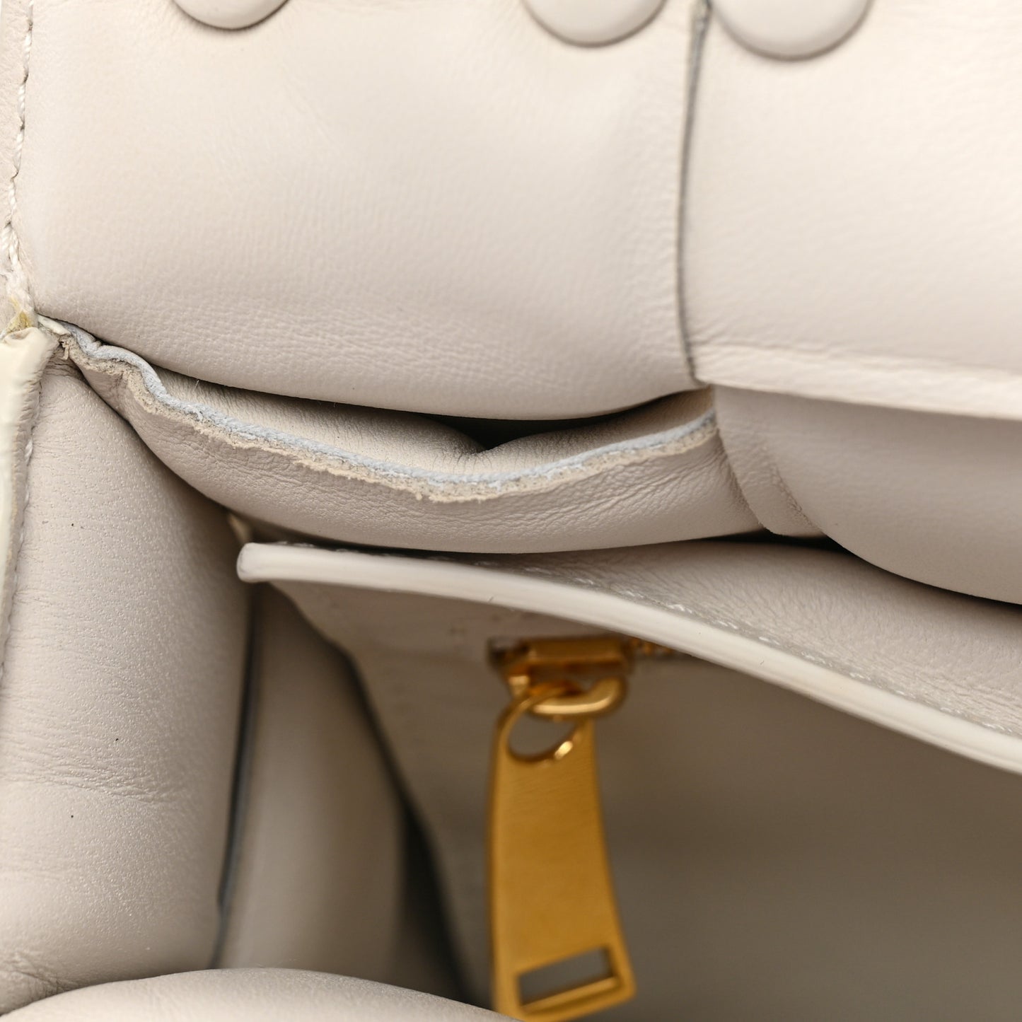 Lambskin Maxi Intreccio Padded Chain Cassette Crossbody Bag White