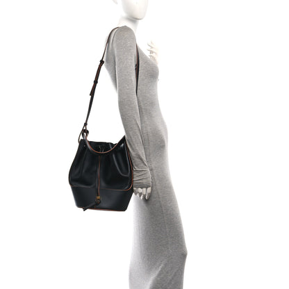 Loewe Calfskin Medium Balloon Bucket Bag Black Tan 2 of 9