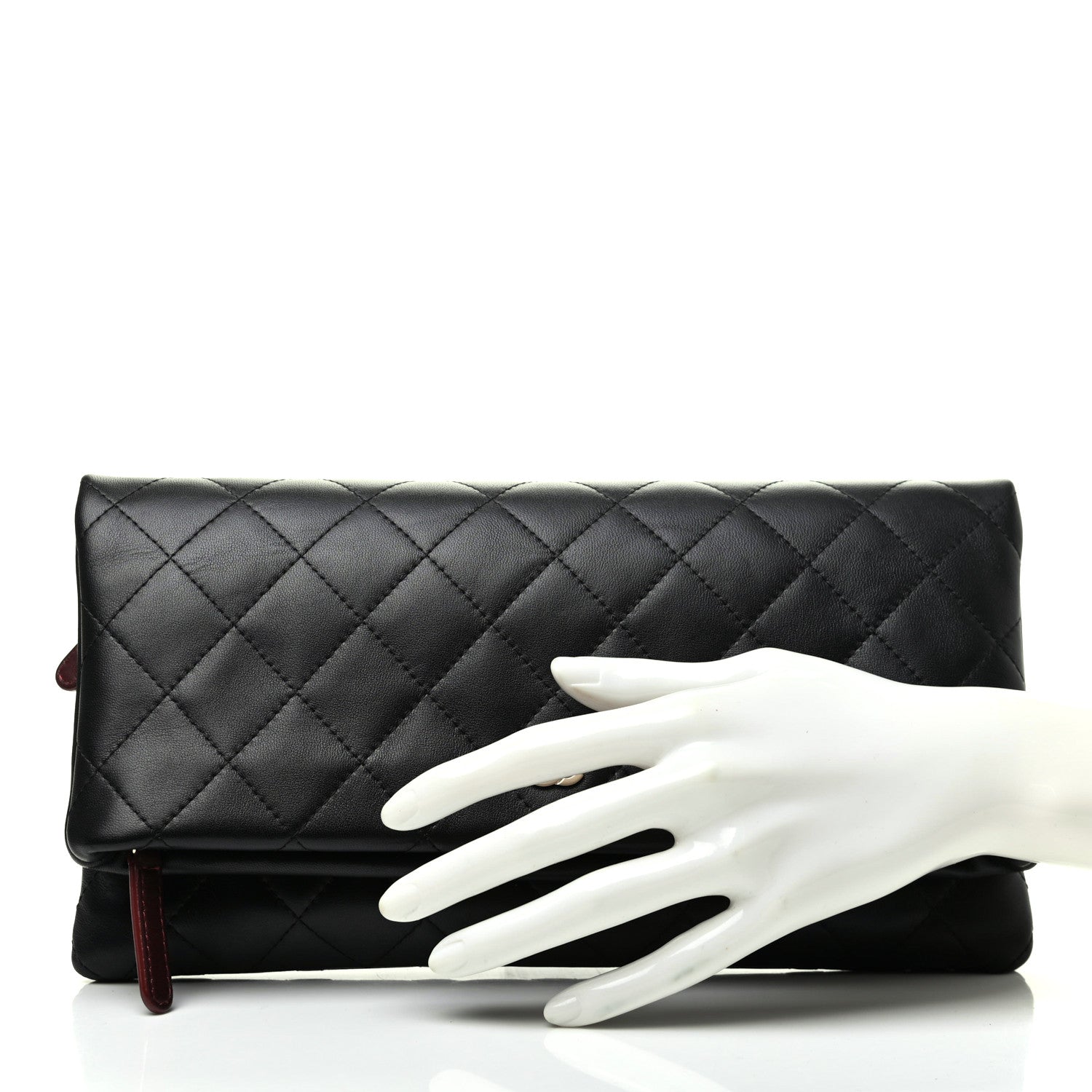 Chanel Lambskin Quilted CC Beauty Clutch Black 2 of 8