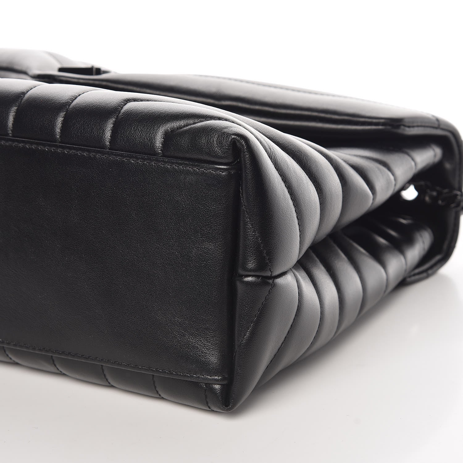Saint Laurent Calfskin Y Quilted Monogram Medium Loulou Chain Satchel Black 9 of 11