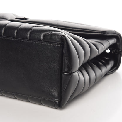 Saint Laurent Calfskin Y Quilted Monogram Medium Loulou Chain Satchel Black 9 of 11