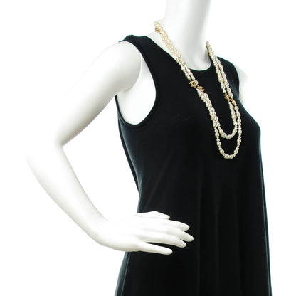 Chanel Irregular Pearl CC Long Necklace Light Gold 2 of 4