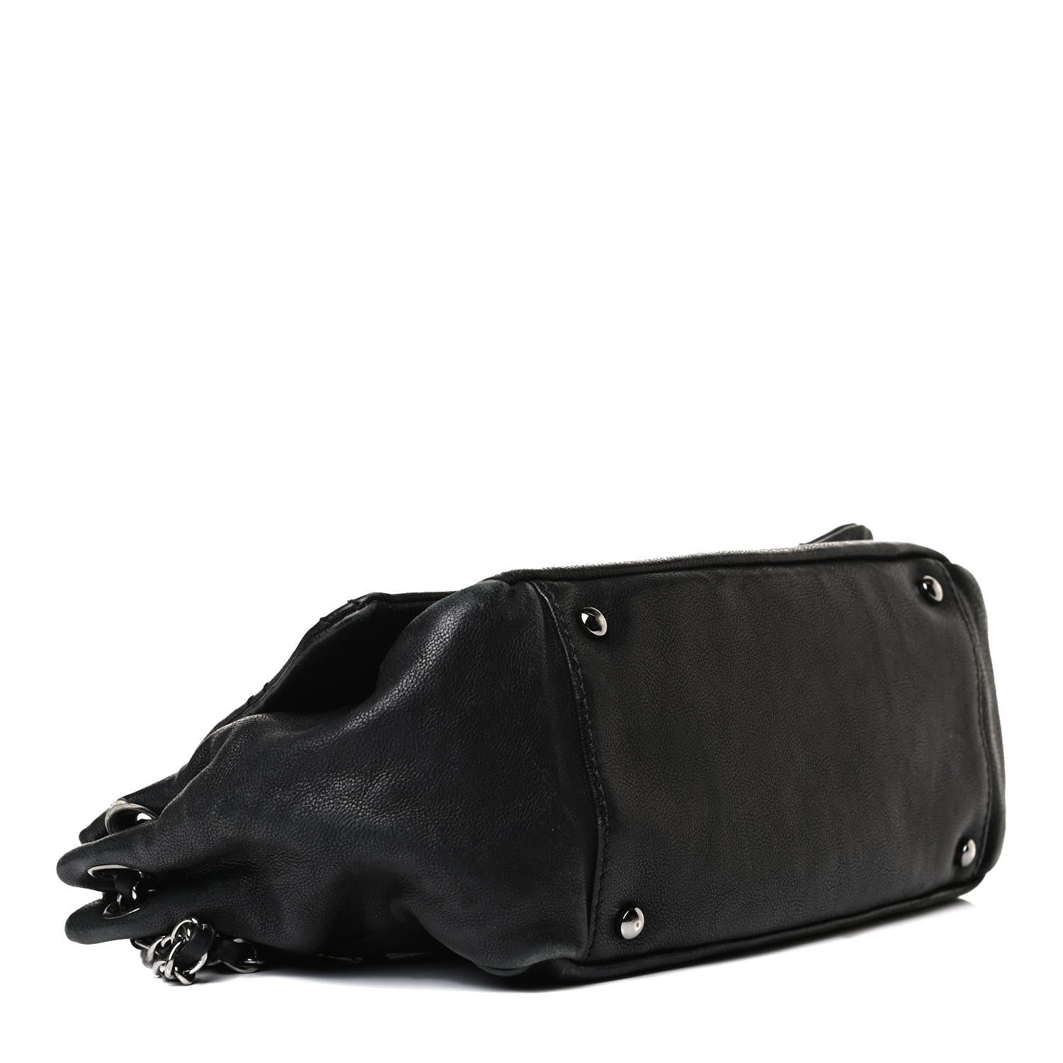 Chanel Calfskin Diamond Stitch Accordion Flap Black 4 of 12