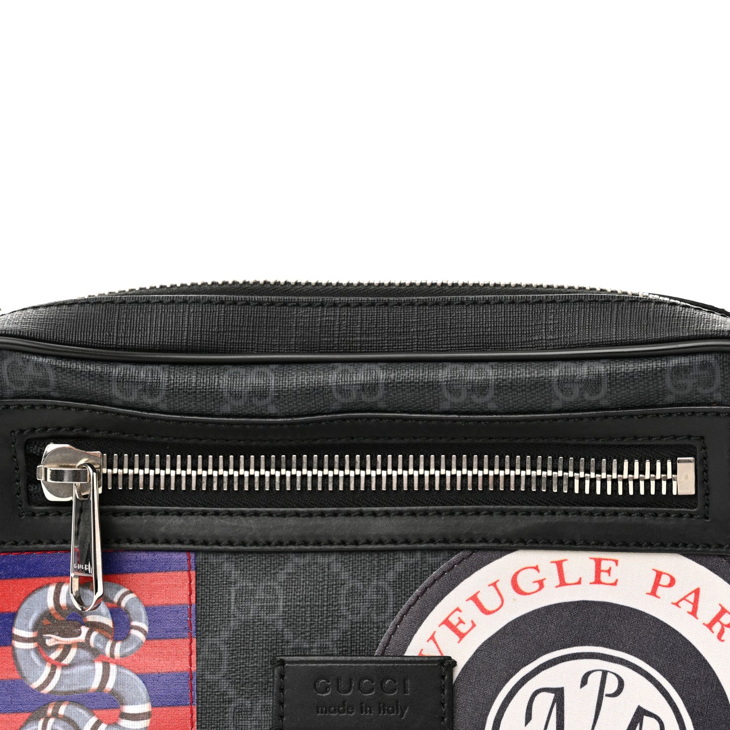 GG Supreme Monogram Night Courrier Belt Bag Black Multicolor