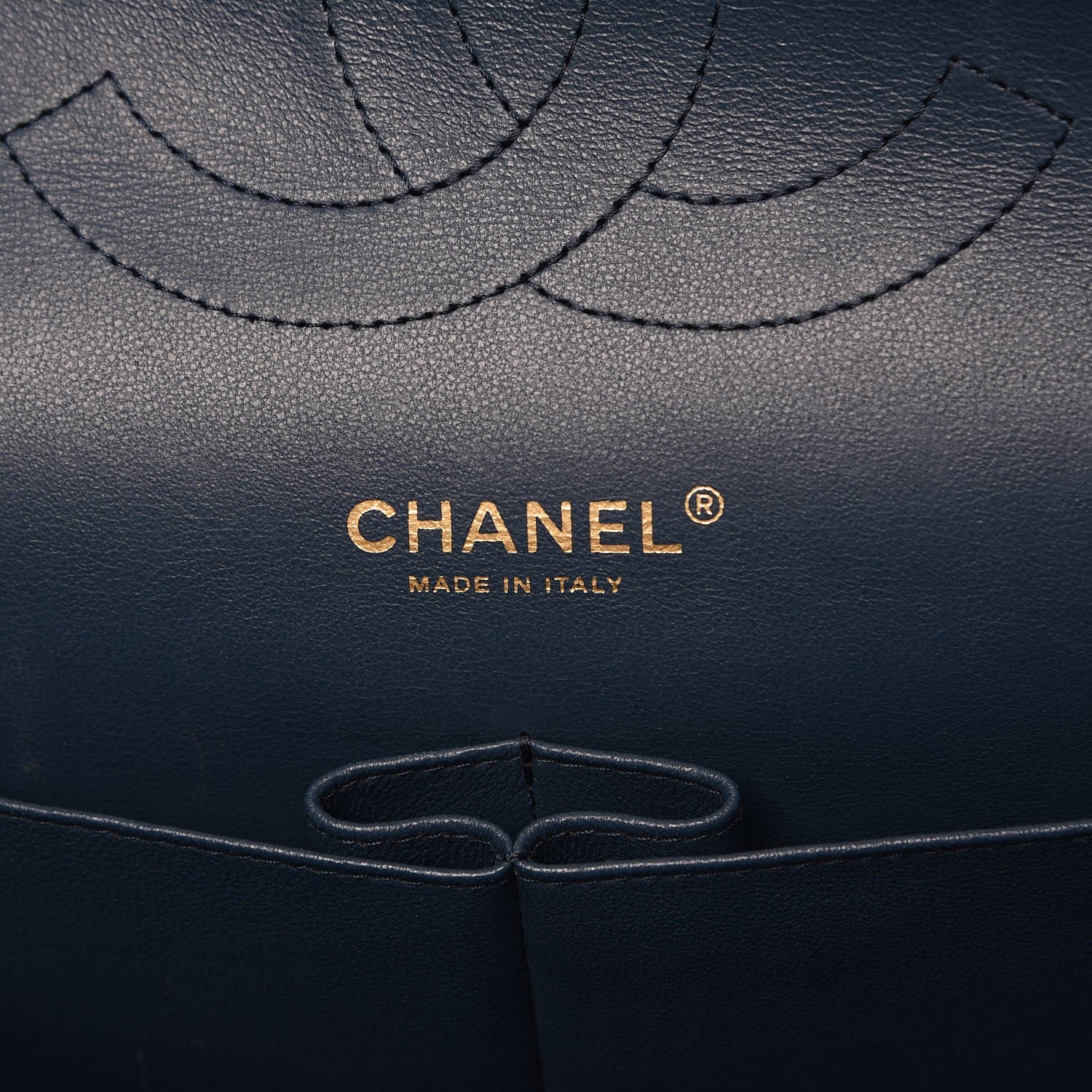 Chanel Lambskin Quilted Jumbo Double Flap Dark Blue 6 of 11