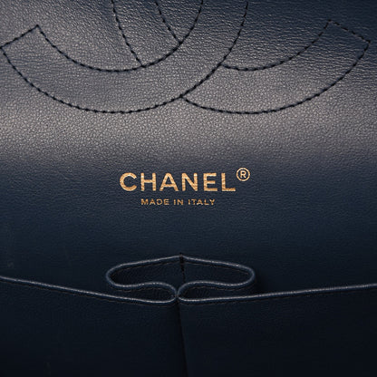 Chanel Lambskin Quilted Jumbo Double Flap Dark Blue 6 of 11