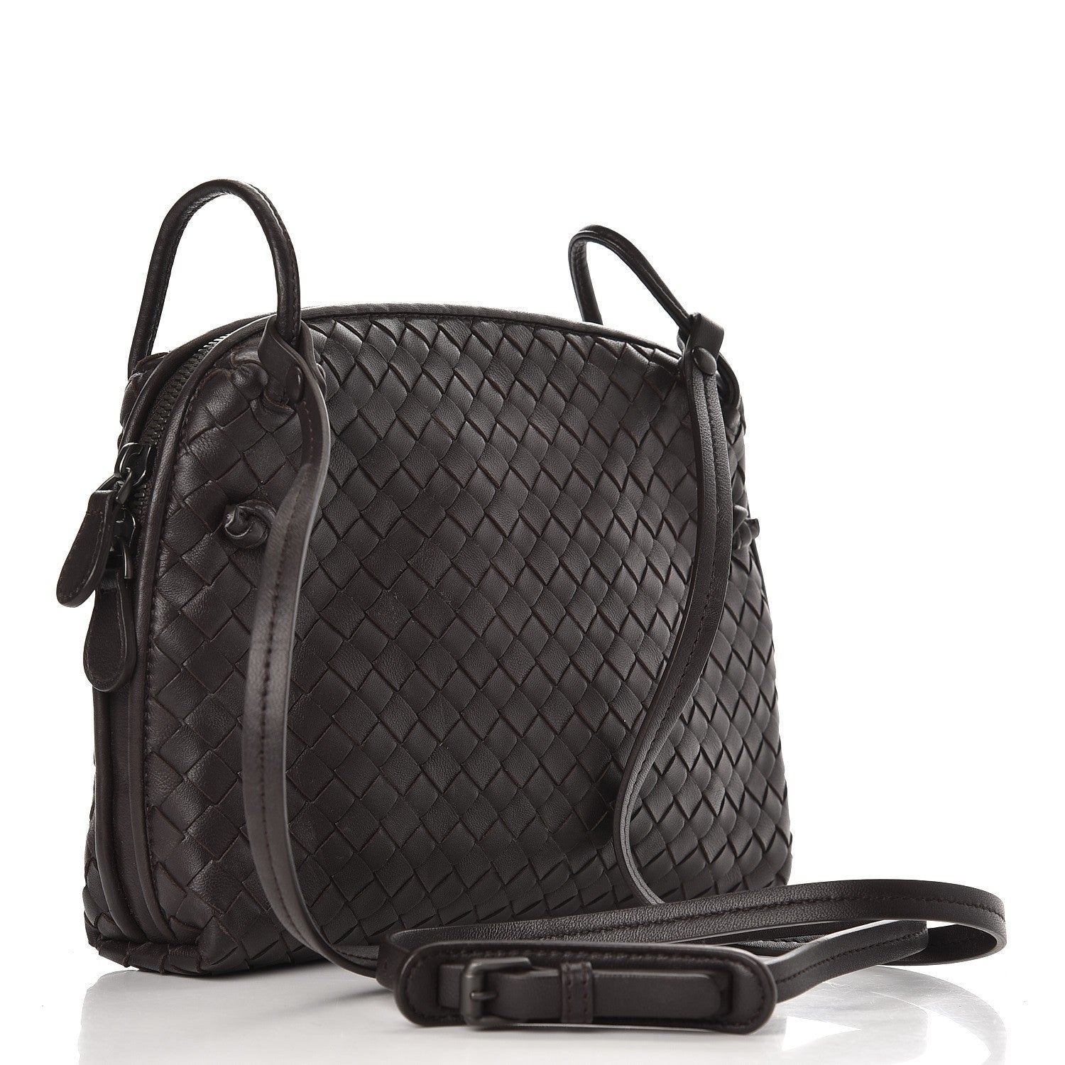Bottega Veneta Nappa Intrecciato Pillow Crossbody Messenger Espresso 3 of 9