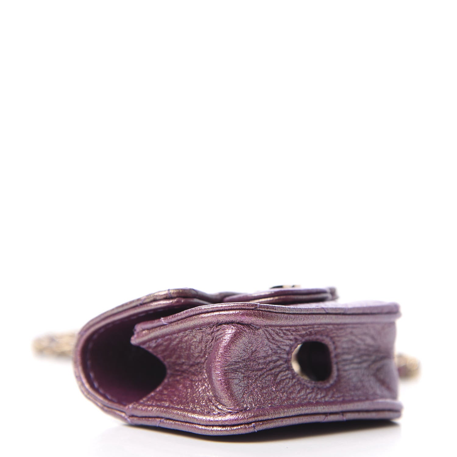 Chanel Iridescent Lambskin Quilted Airpods Pro Case Purple 5 of 9