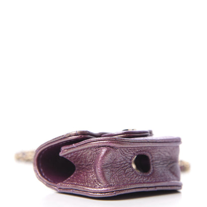 Chanel Iridescent Lambskin Quilted Airpods Pro Case Purple 5 of 9