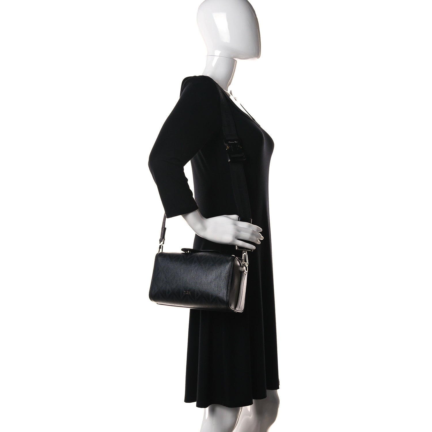 Christian Dior Canvas CD Diamond Lingot 22 Bag Black 2 of 10