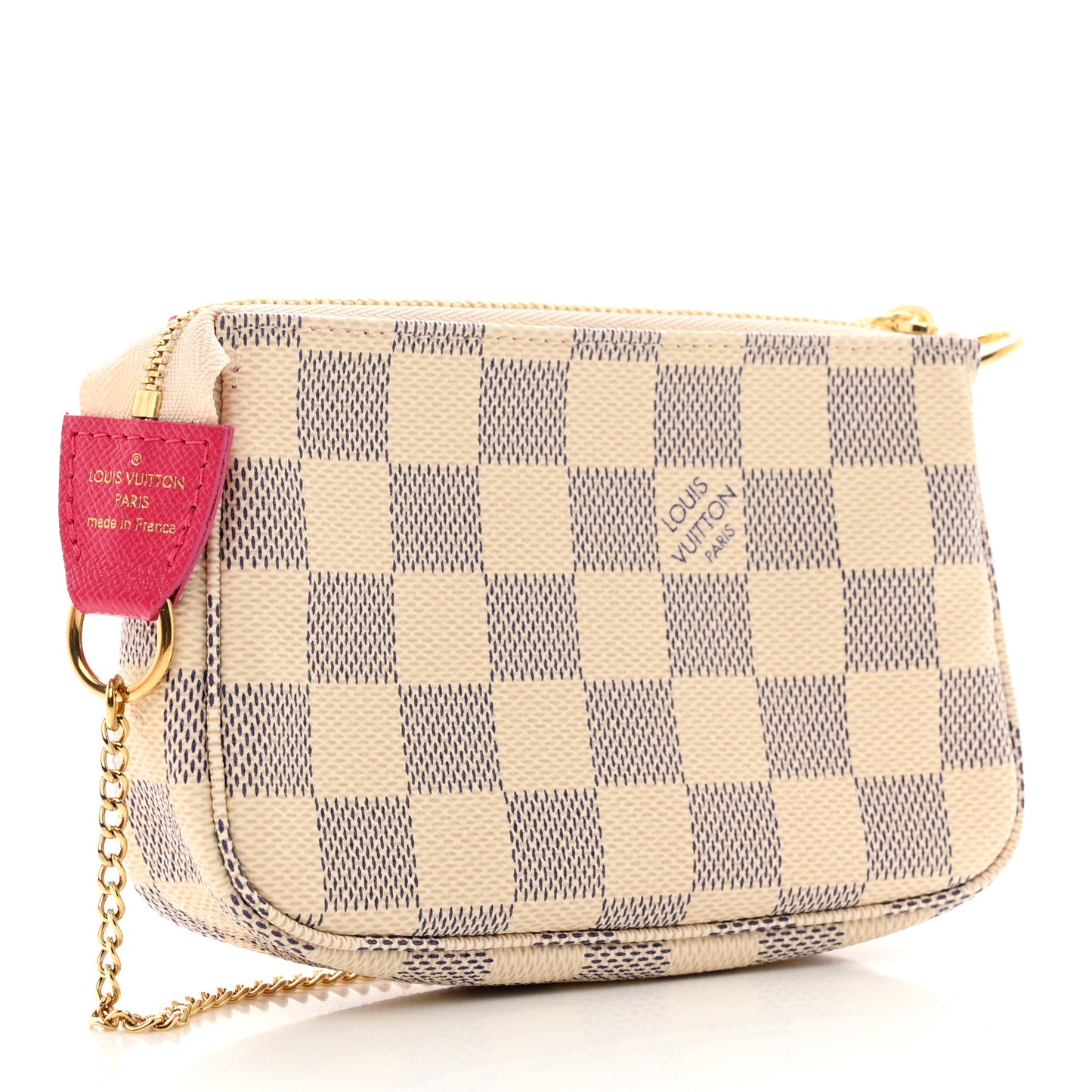 Damier Azur 2021 Christmas Animation Hollywood Mini Pochette Accessories Fuchsia