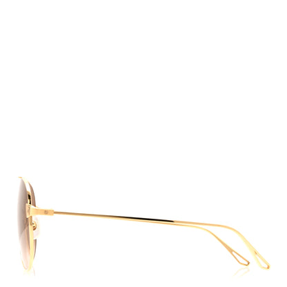 Cartier Santos Aviator Sunglasses CT0298S Gold 3 of 9
