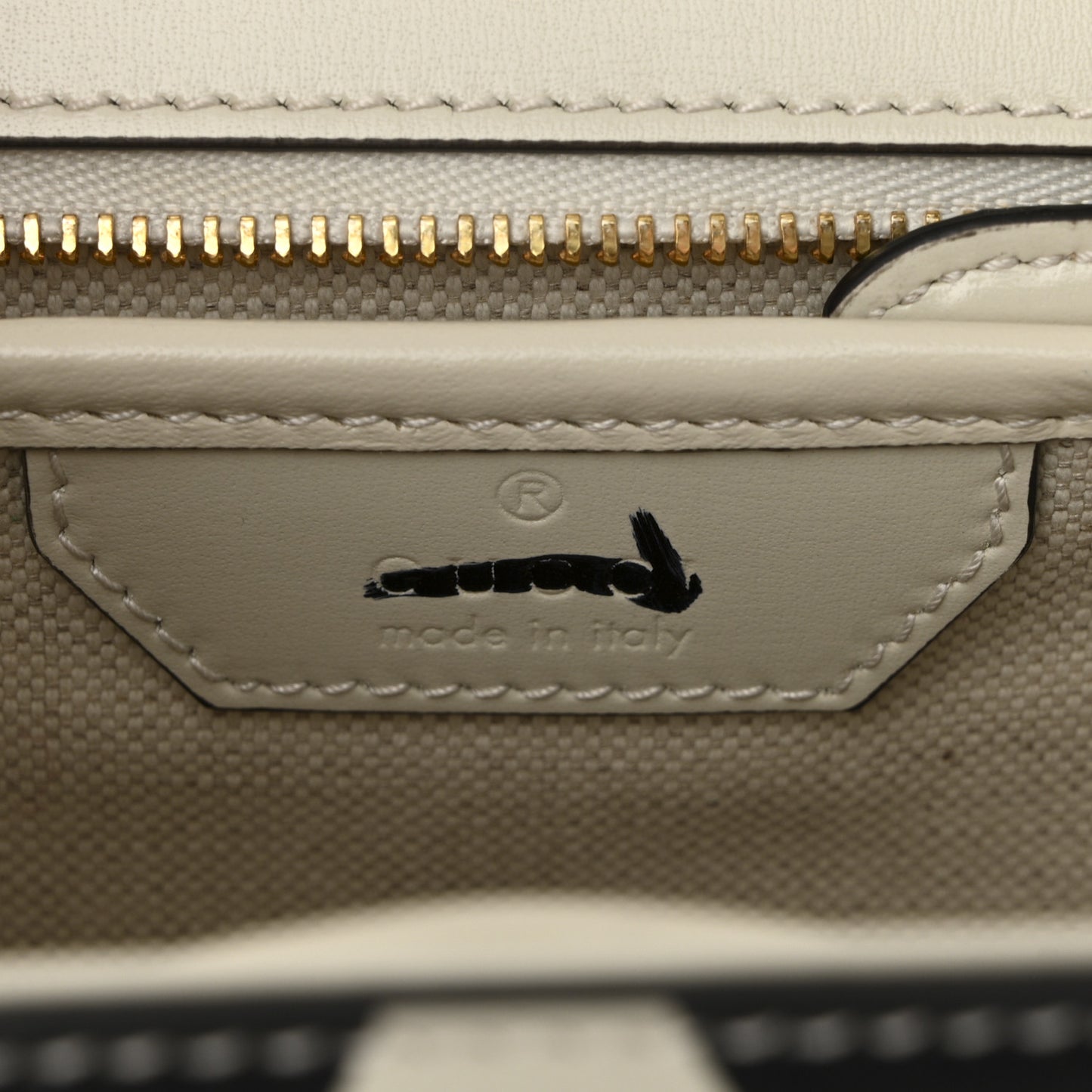 Calfskin Web Geometric Print Small Bamboo 1947 Top Handle Bag White Multi