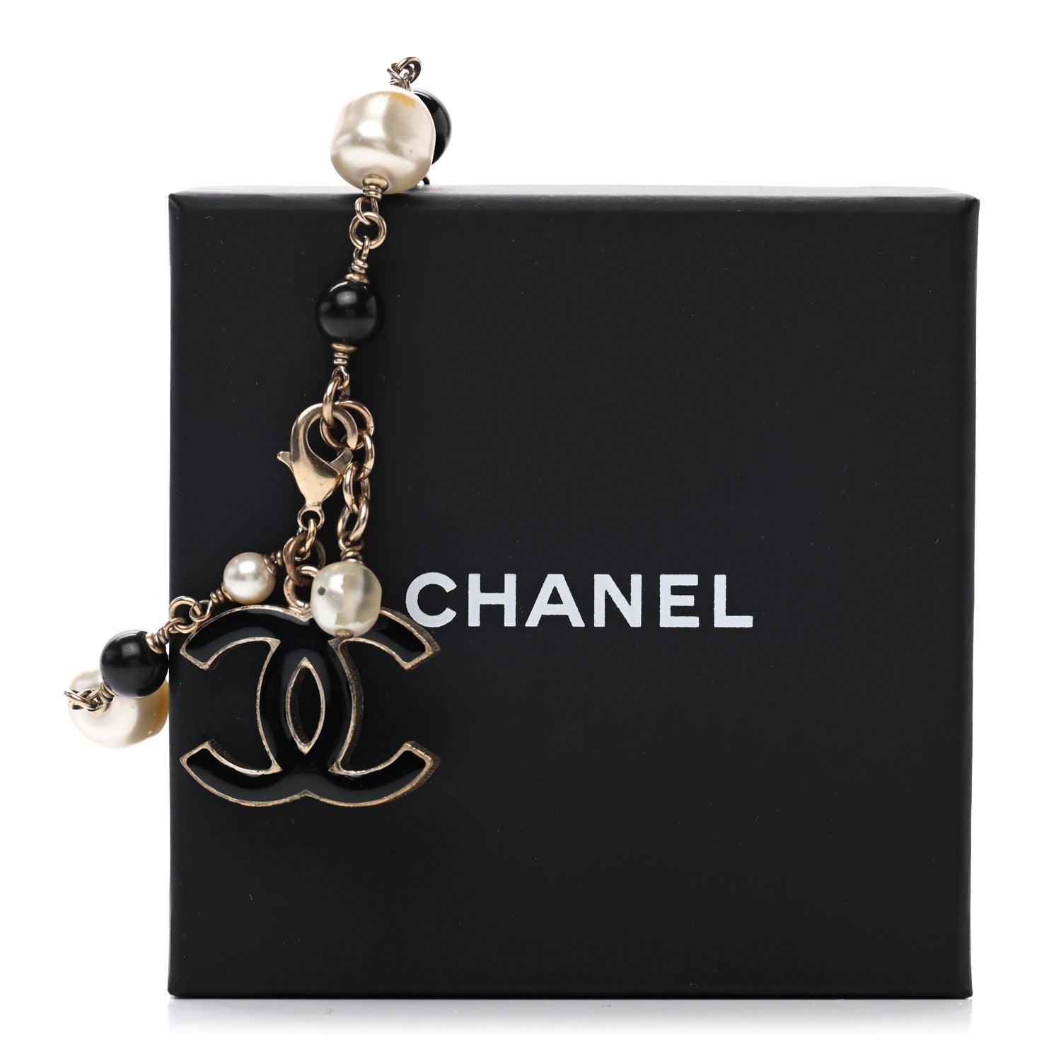 Chanel Enamel Pearl Beaded CC Bracelet Gold 9 of 9