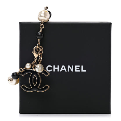 Chanel Enamel Pearl Beaded CC Bracelet Gold 9 of 9