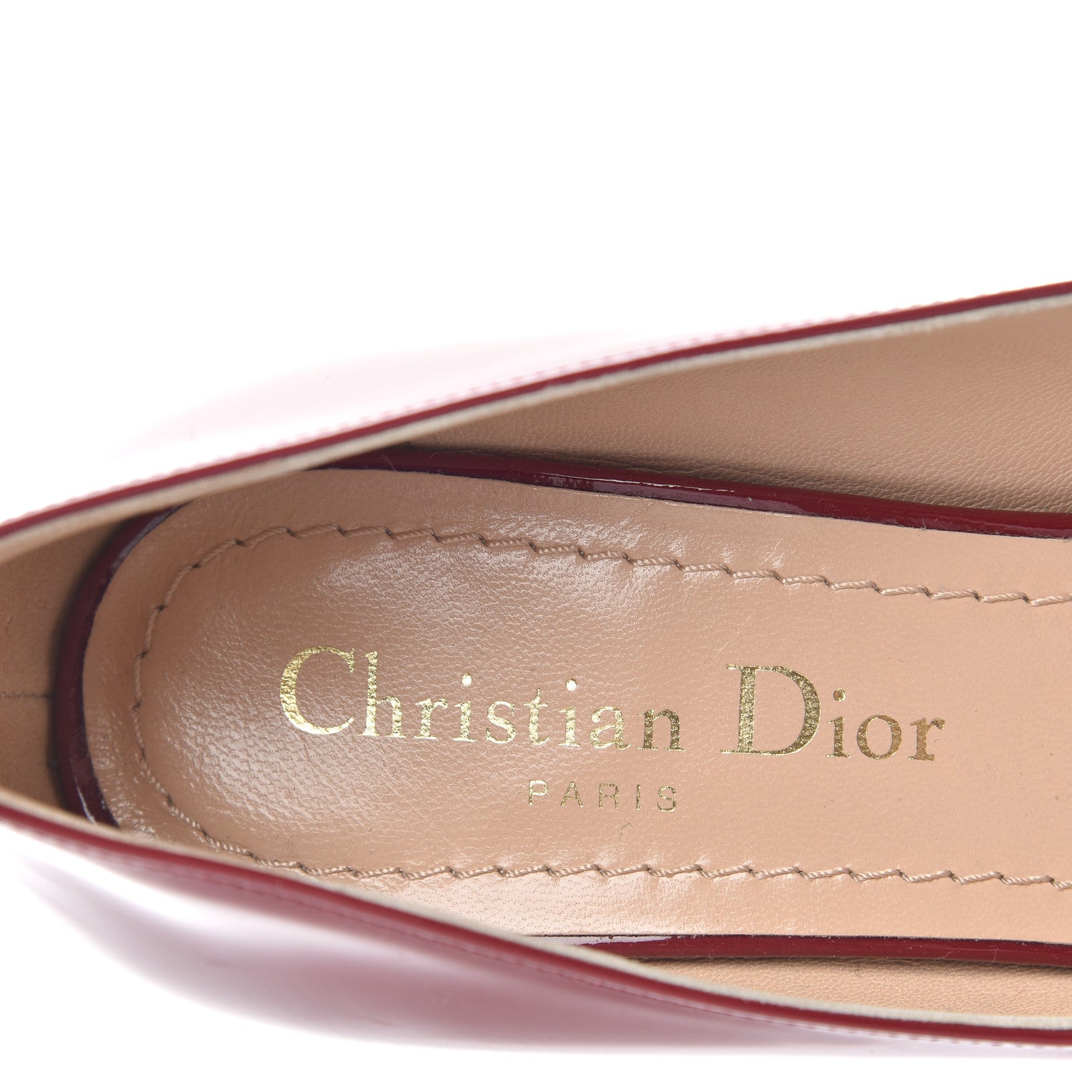 Christian Dior Patent Baby-D Ballet Pumps 38 Scarlet 8 of 11
