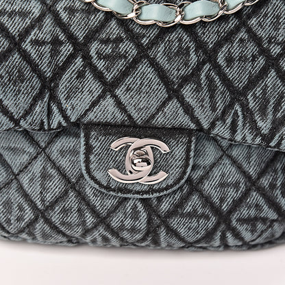 Chanel Denim Quilted Small Denimpression Flap Blue Black 10 of 10