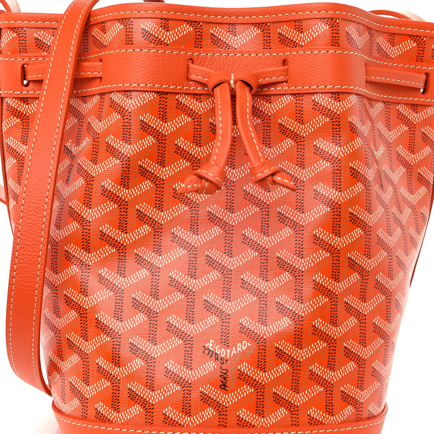 Goyardine Petit Flot Bucket Bag PM Orange