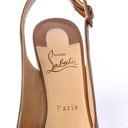 Christian Louboutin Calfskin Cork Dona Anna 120 Wedges 37 Caramel Natural 7 of 9