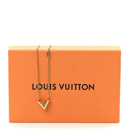Louis Vuitton Essential V Necklace Gold 4 of 7