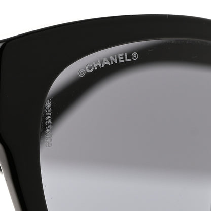 Chanel Acetate Enamel Heart Butterfly Sunglasses 5477-A Black 7 of 8