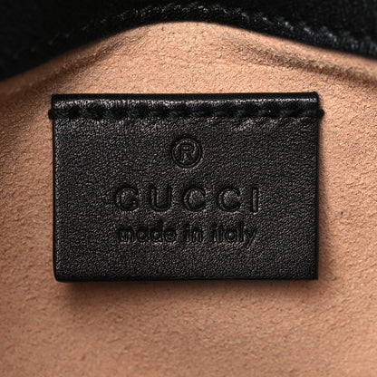 Gucci Calfskin Matelasse Super Mini GG Marmont Shoulder Bag Black 6 of 10