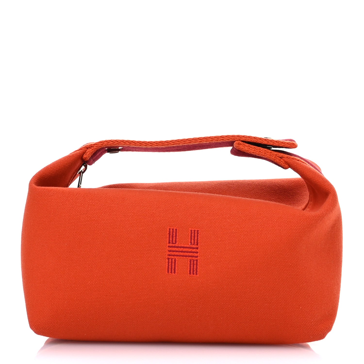 Hermes Canvas Small Bride-A-Brac Pouch Orange Feu 1 of 10