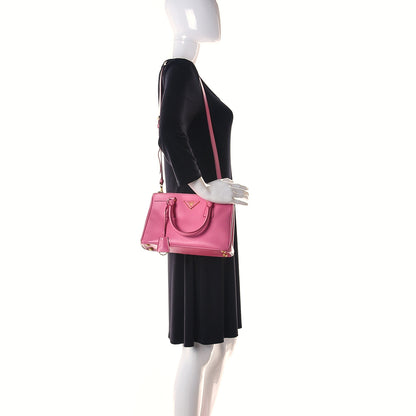 Prada Saffiano Lux Mini Galleria Double Zip Tote Begonia 3 of 35