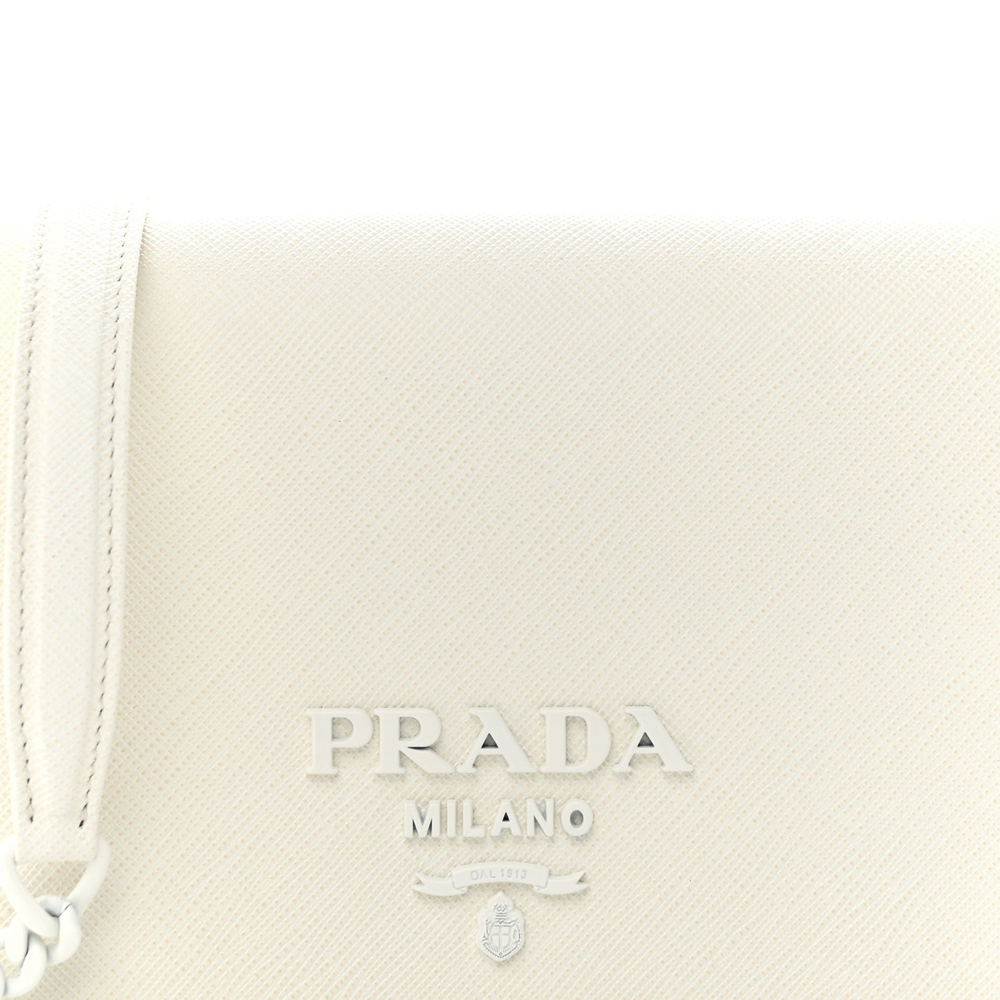 Saffiano Lux Crossbody Bag White