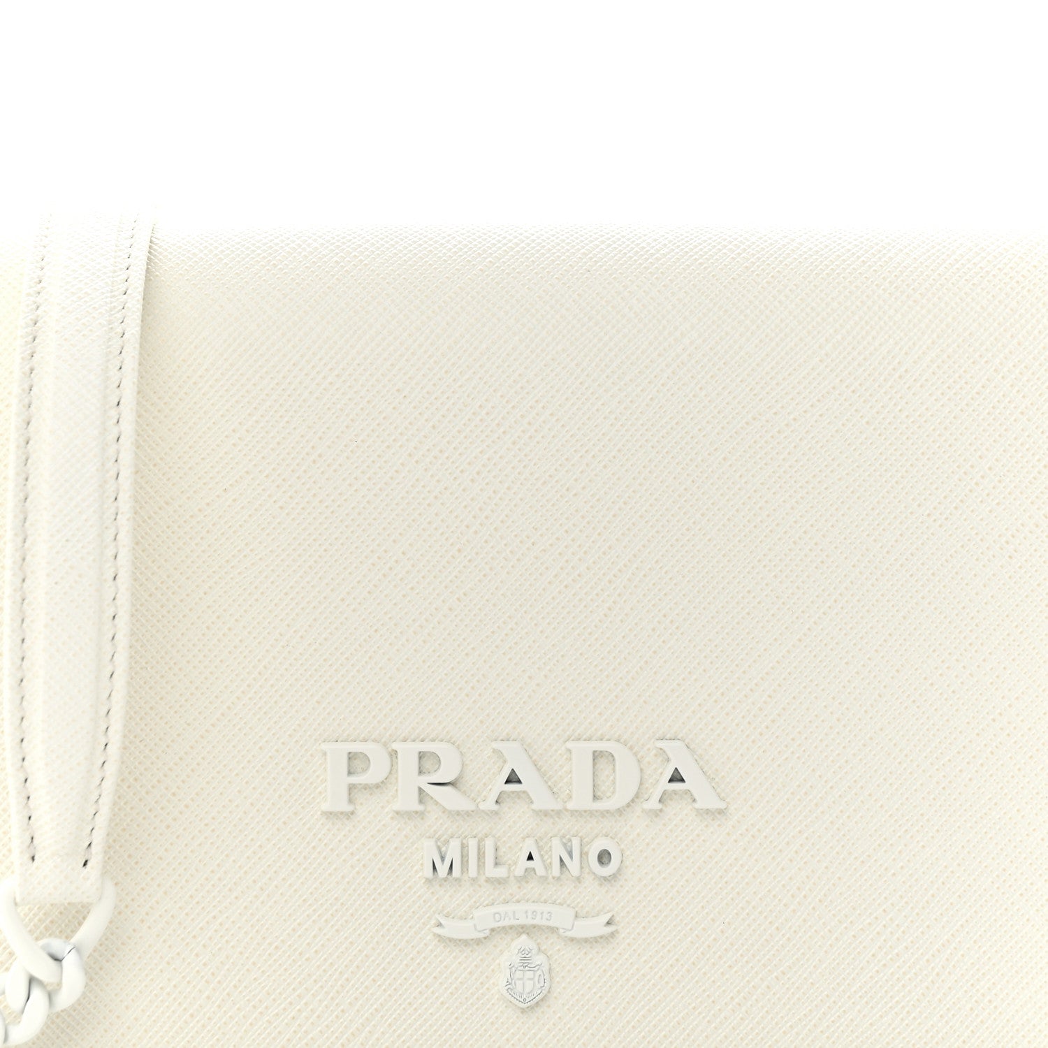 Prada Saffiano Lux Crossbody Bag White 7 of 12